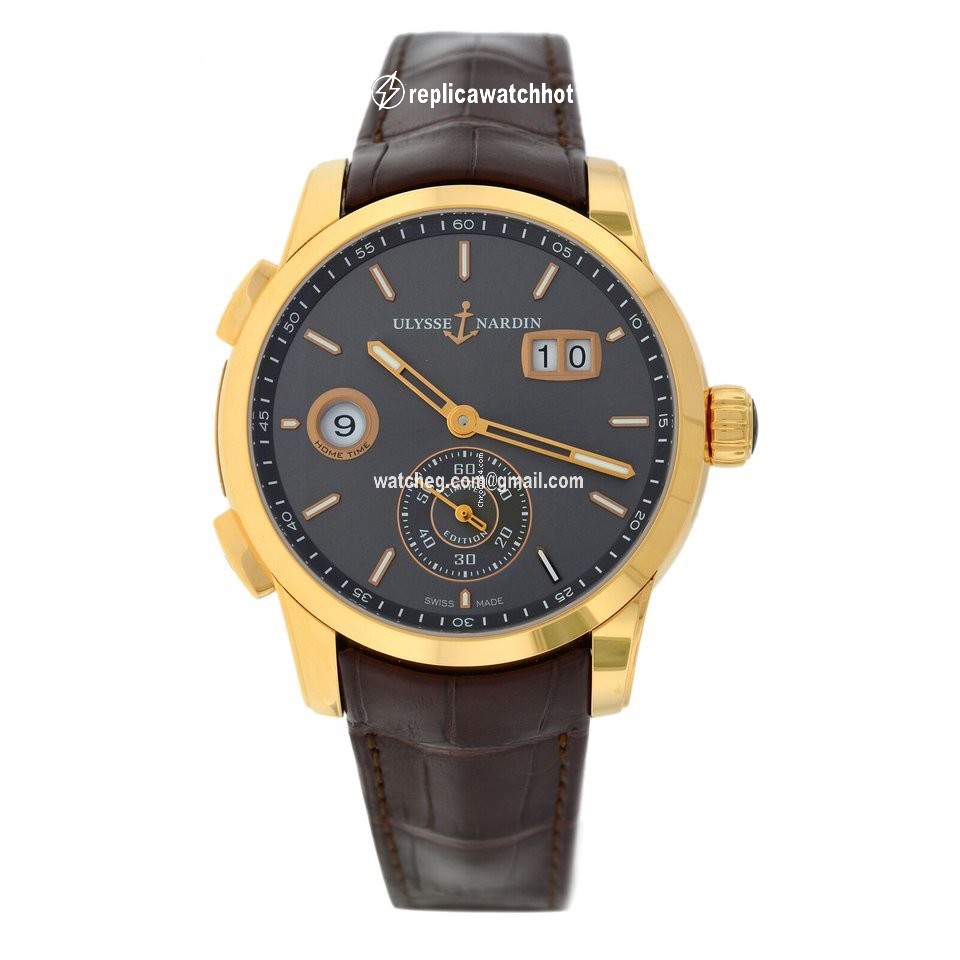 Ulysse Nardin Dual Time Mens watch Unisex Automatic Rose gold 3346-126 LE BQ