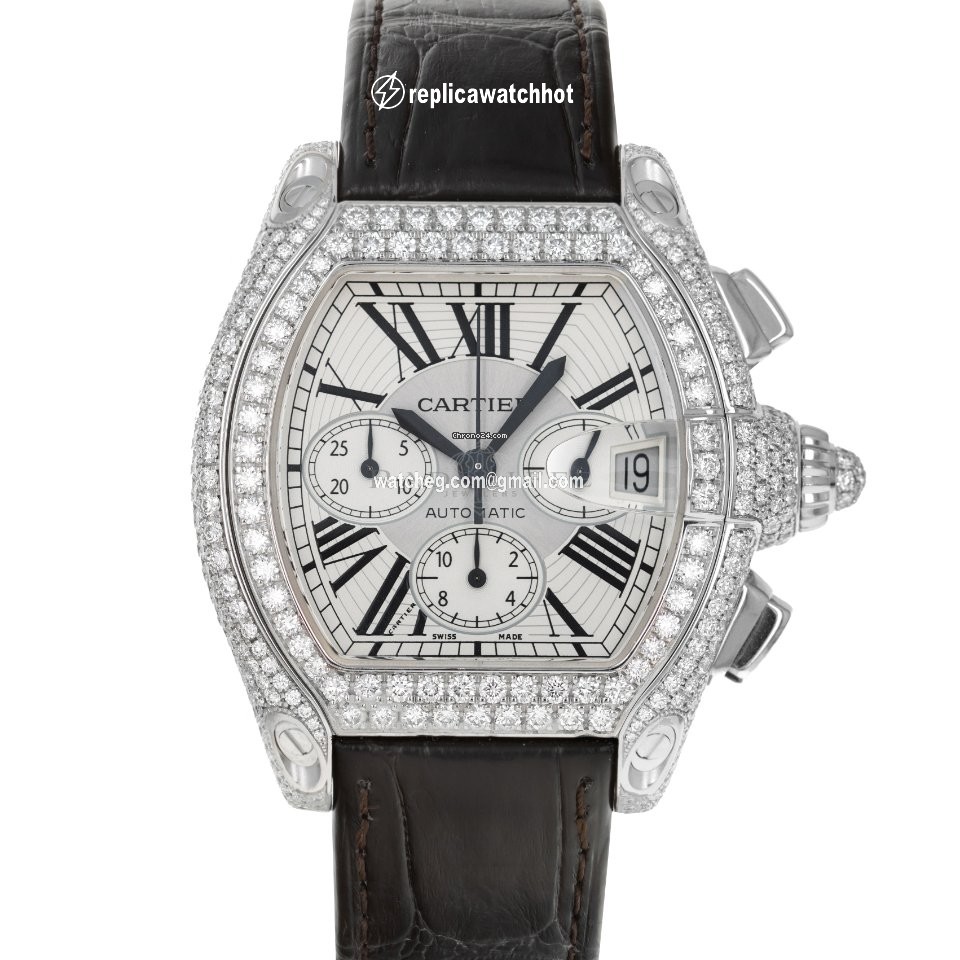 Cartier Roadster Mens watch Unisex Automatic White gold Cartier 2826