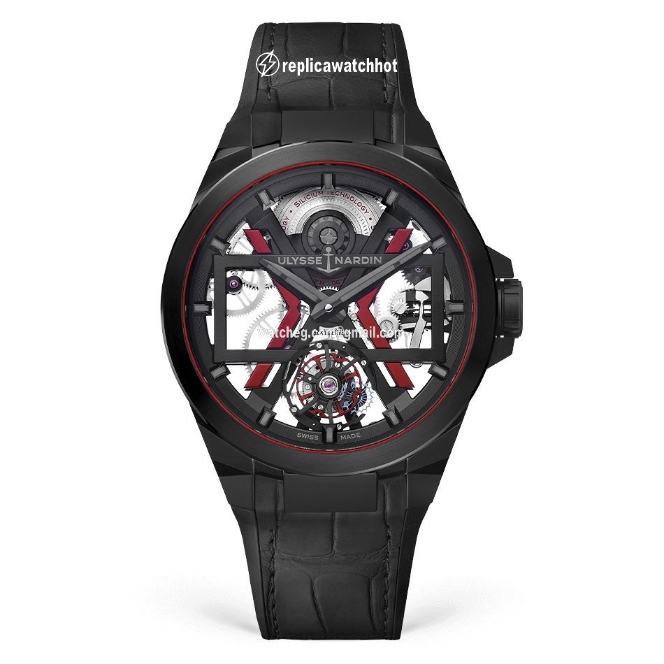 Ulysse Nardin Mens watch Unisex Automatic Titanium 1723-400 BLACK