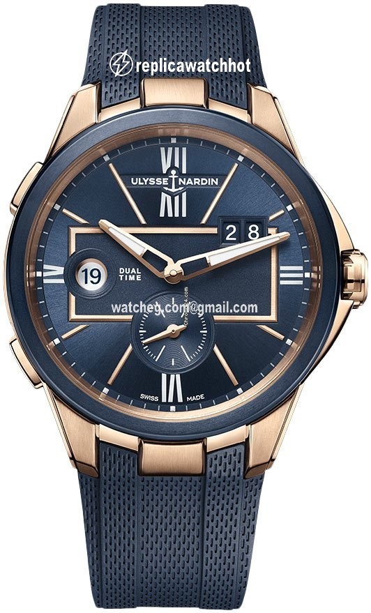 Ulysse Nardin Executive Dual Time Mens watch Unisex Automatic Rose gold 242-20-3 43
