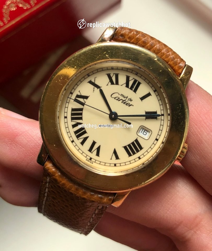 Cartier Quartz Gold Steel 1800 1