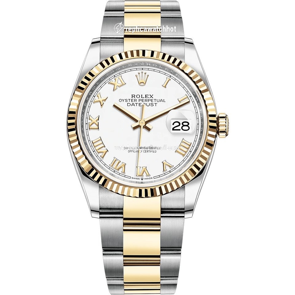 Rolex Datejust 36 Womens watch Gold Steel Automatic 126233-0030