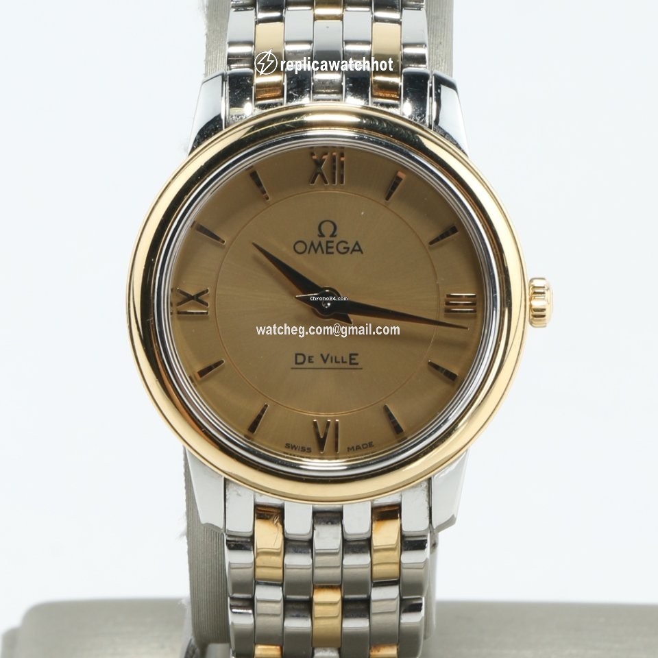 Omega De Ville Prestige Womens watch Quartz Gold Steel 424.20.24.60.08.001