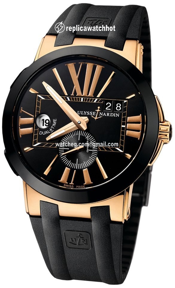 Ulysse Nardin Executive Dual Time Mens watch Unisex Automatic Rose gold 246-00-3 43