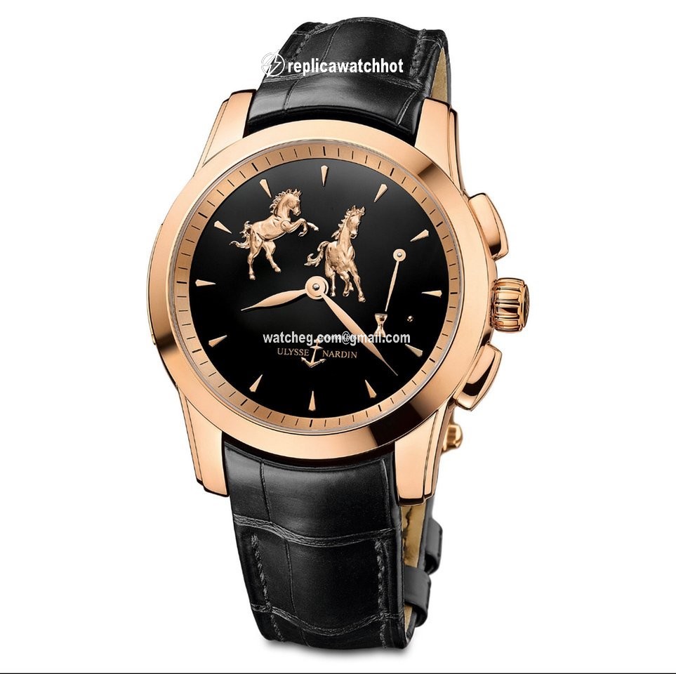 Ulysse Nardin Hourstriker Mens watch Unisex Automatic Rose gold 6106-130 E2-HORSE