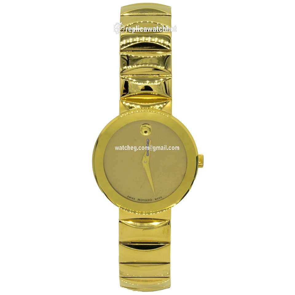 Movado Sapphire Womens watch Quartz Gold Steel 0607049