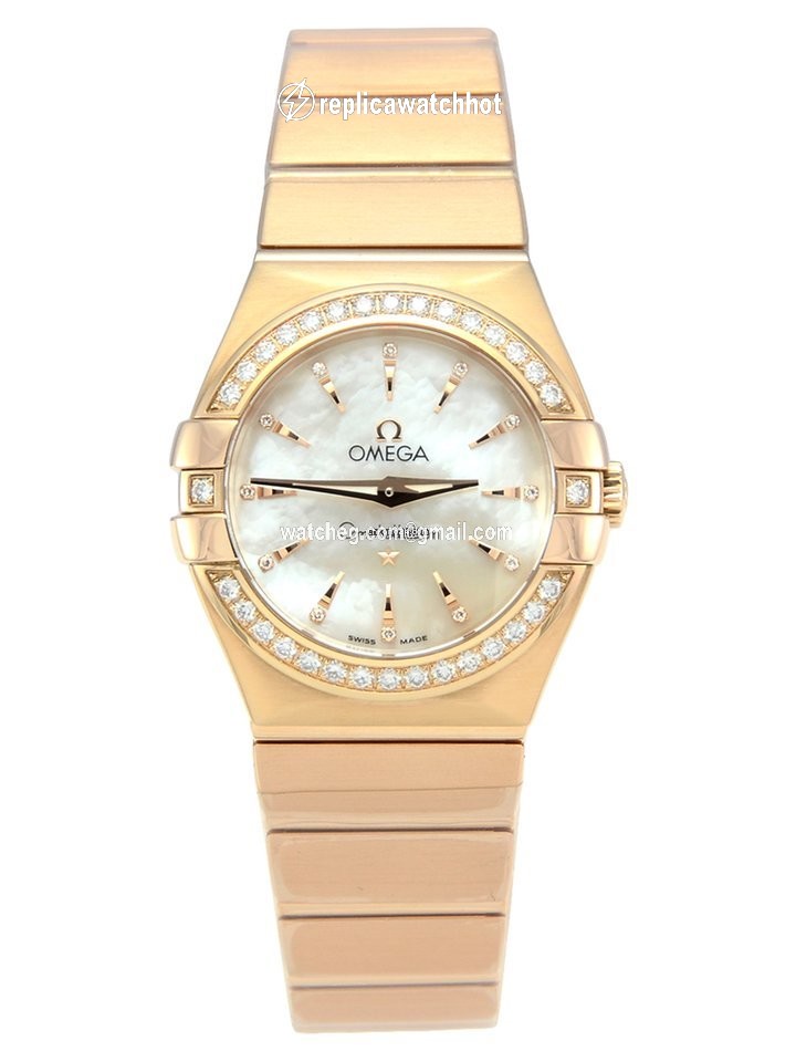 Omega Constellation Quartz Womens watch Quartz Rose gold 123.55.27.60.55.002