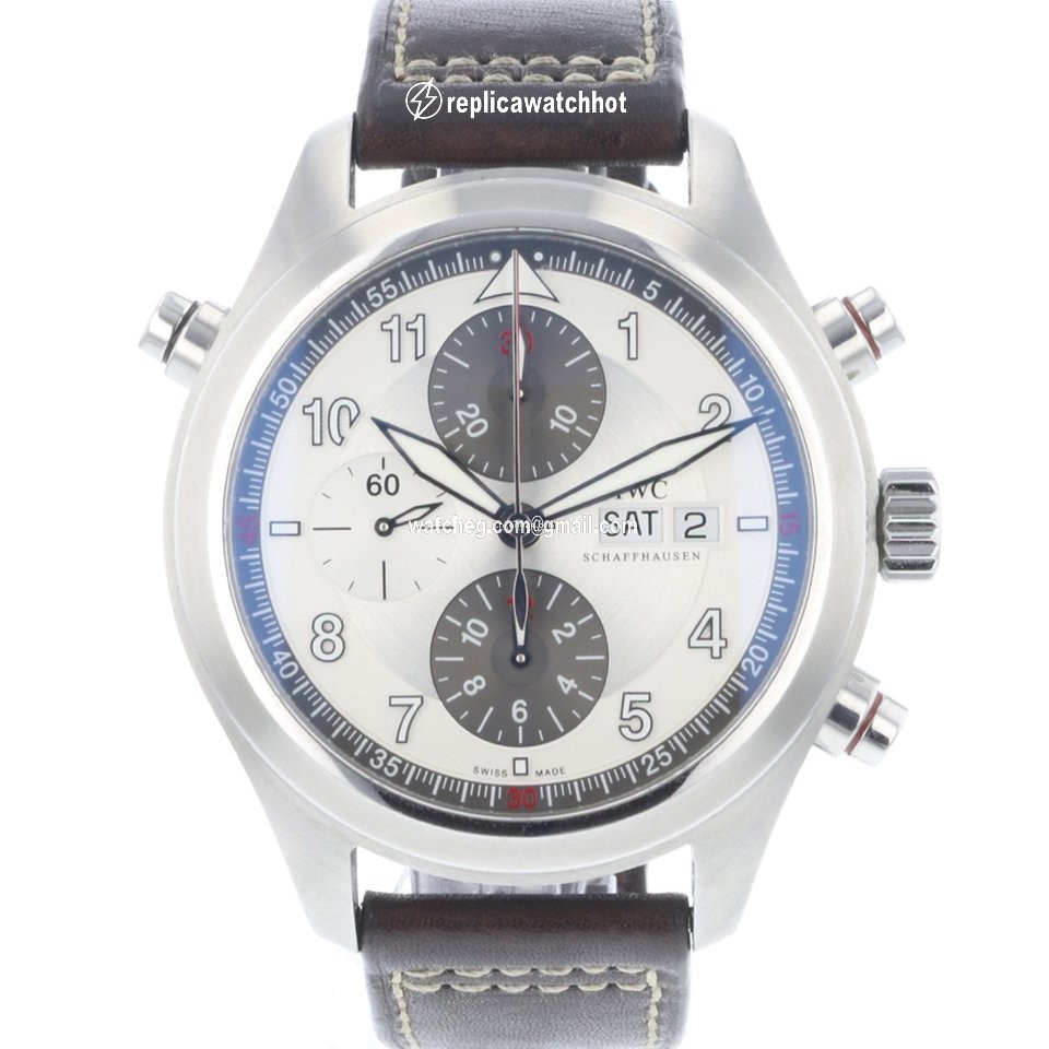IWC Pilot Double Chronograph Mens watch Unisex Automatic Steel 371806