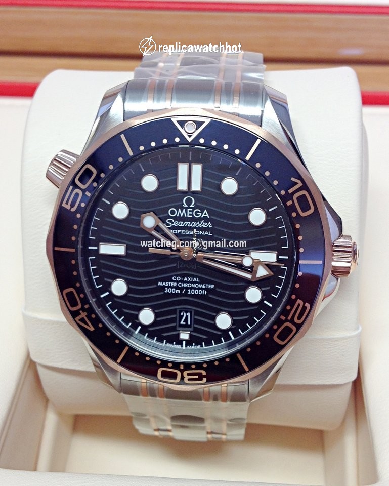 Omega Seamaster Diver 300 M Mens watch Unisex Automatic Gold Steel 210.20.42.20.01.001