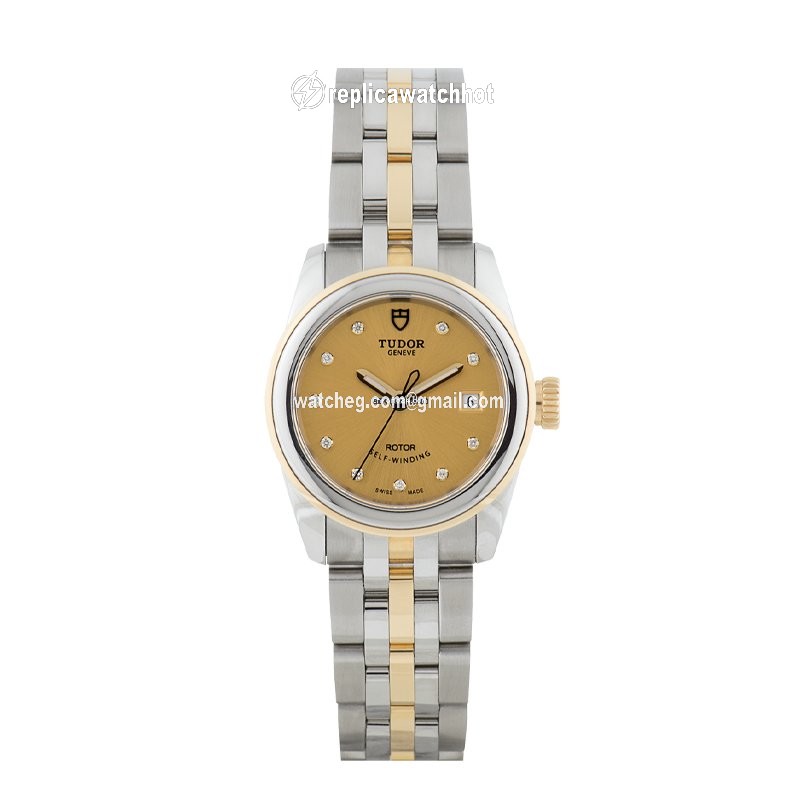 Tudor Glamour Date Womens watch Automatic Gold Steel 51003-0003