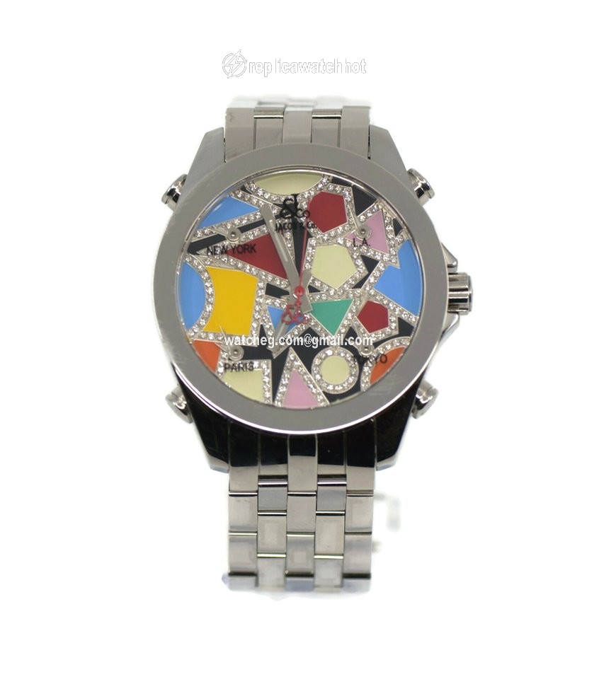 Jacob & Co. Five Time Zone Mens watch Unisex Quartz Steel JCM-133DA