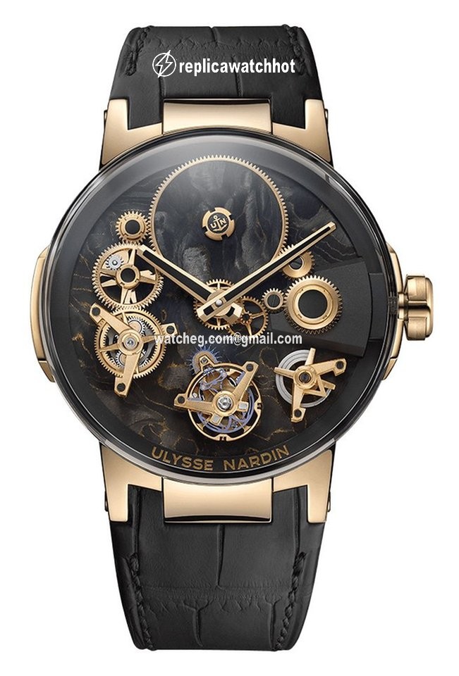 Ulysse Nardin Executive Mens watch Unisex Manual winding Rose gold 1766-176LE CARB