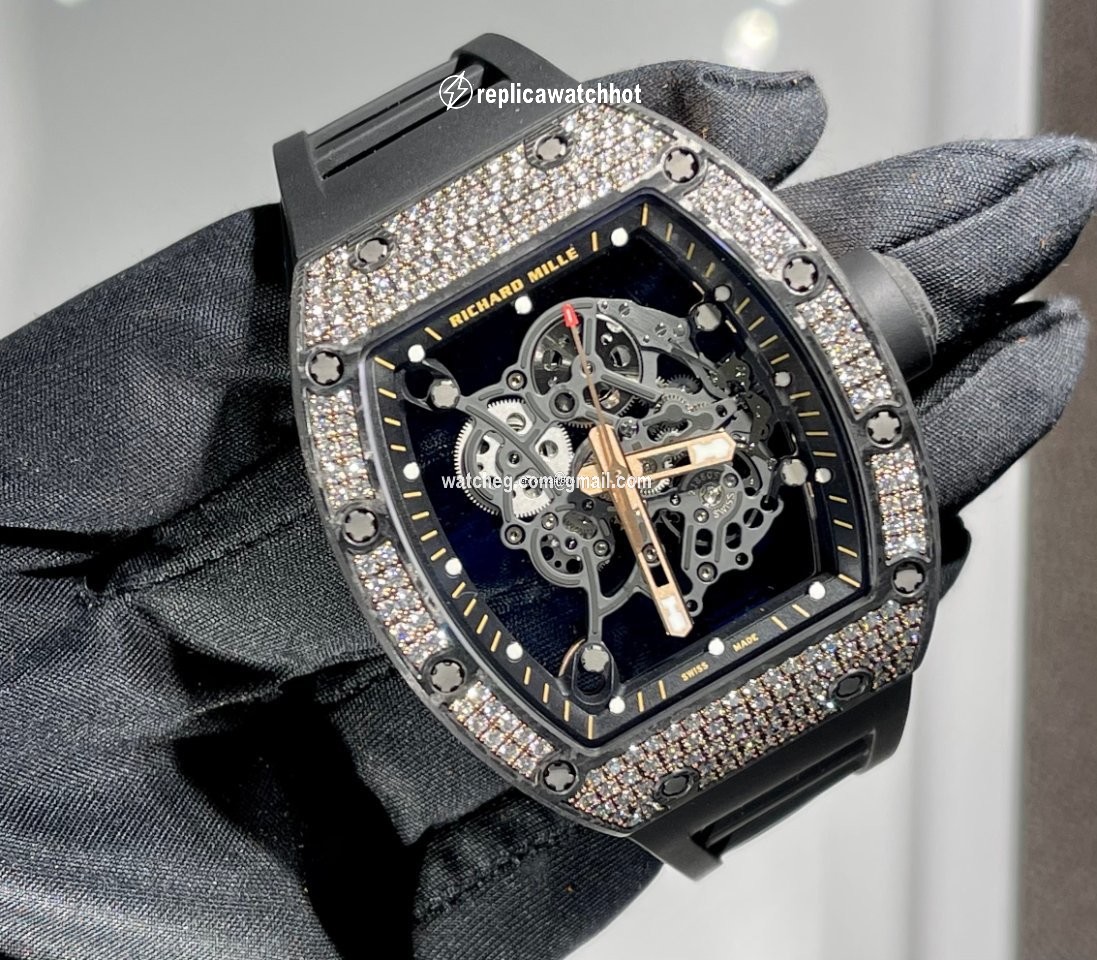 Richard Mille RM 055 Mens watch Unisex Manual winding Rose gold RM 055 Bubba Watson