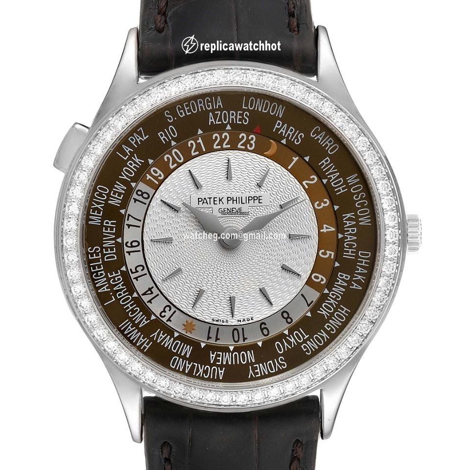 Patek Philippe World Time Mens watch Unisex Automatic White gold 7130G