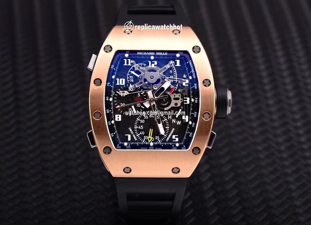 Richard Mille Mens watch Unisex Manual winding Rose gold Richard Mille RM004 AG PG 18K rose gold Full set