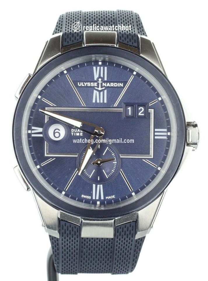Ulysse Nardin Executive Dual Time Mens watch Unisex Automatic Steel 243-20-3 43