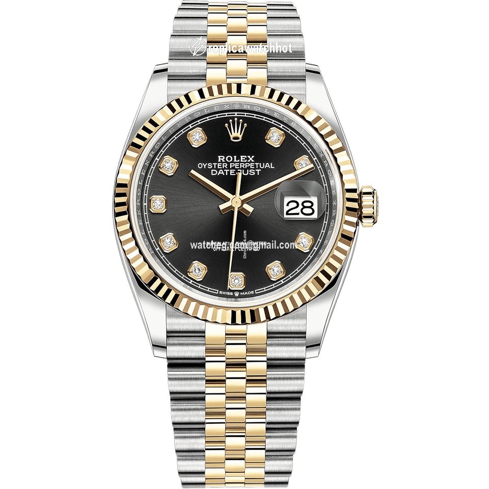 Rolex Datejust 36 Womens watch Gold Steel Automatic 126233-0021