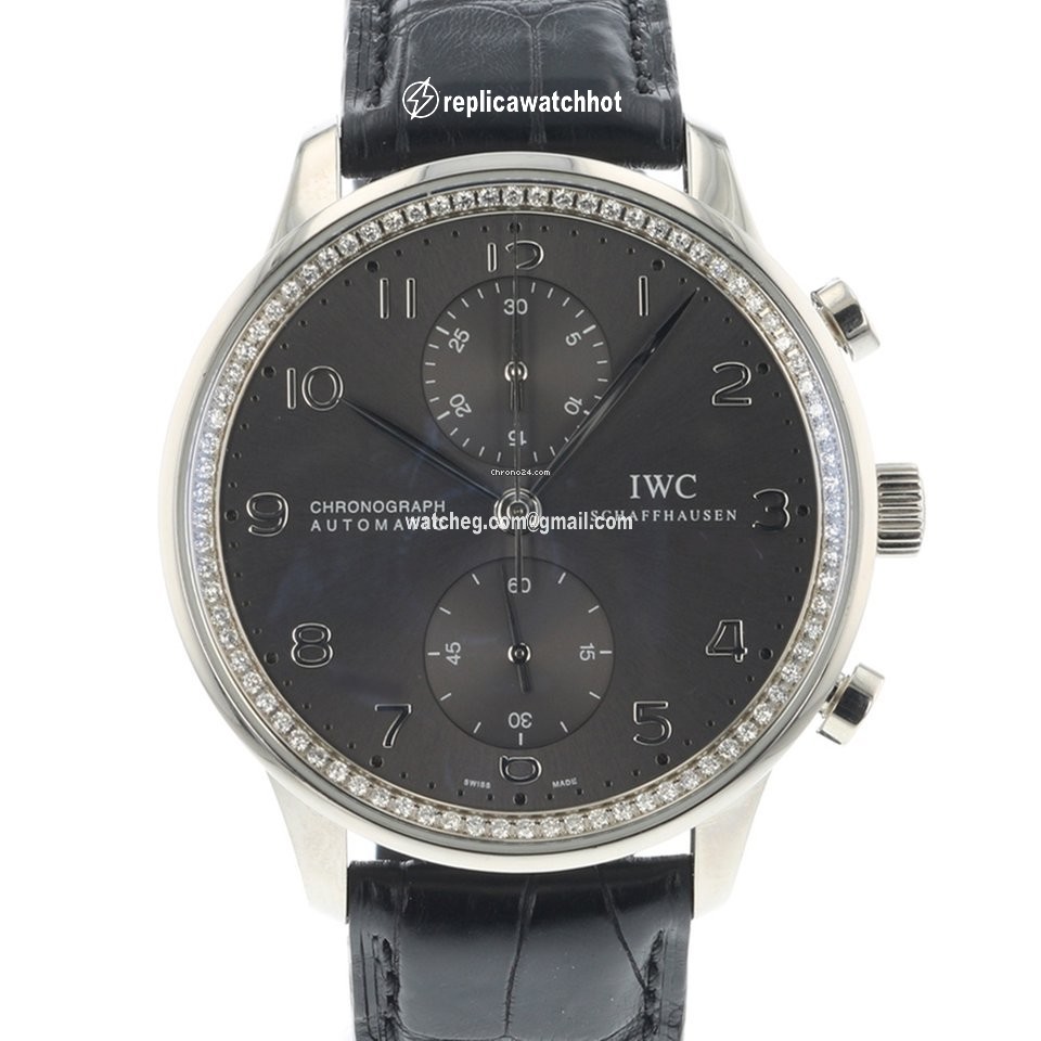 IWC Portuguese Chronograph Mens watch Unisex Automatic White gold IW371473