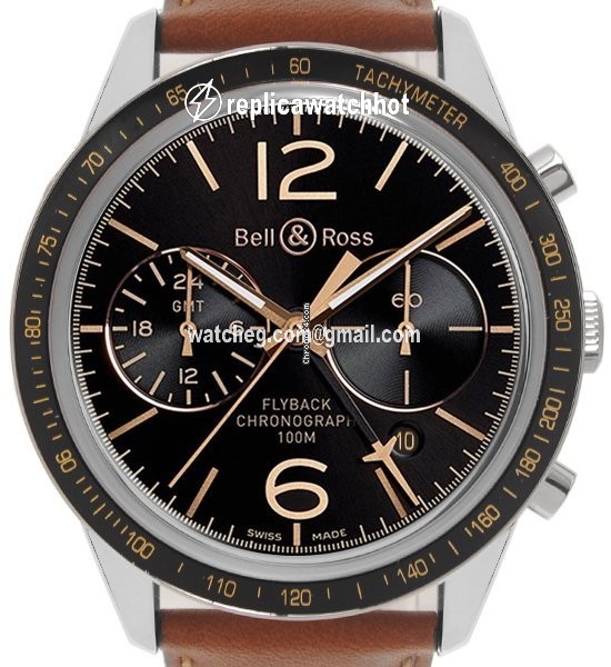 Bell & Ross BR V1 Mens watch Unisex Automatic Steel BRV126-FLY-GMT SCA