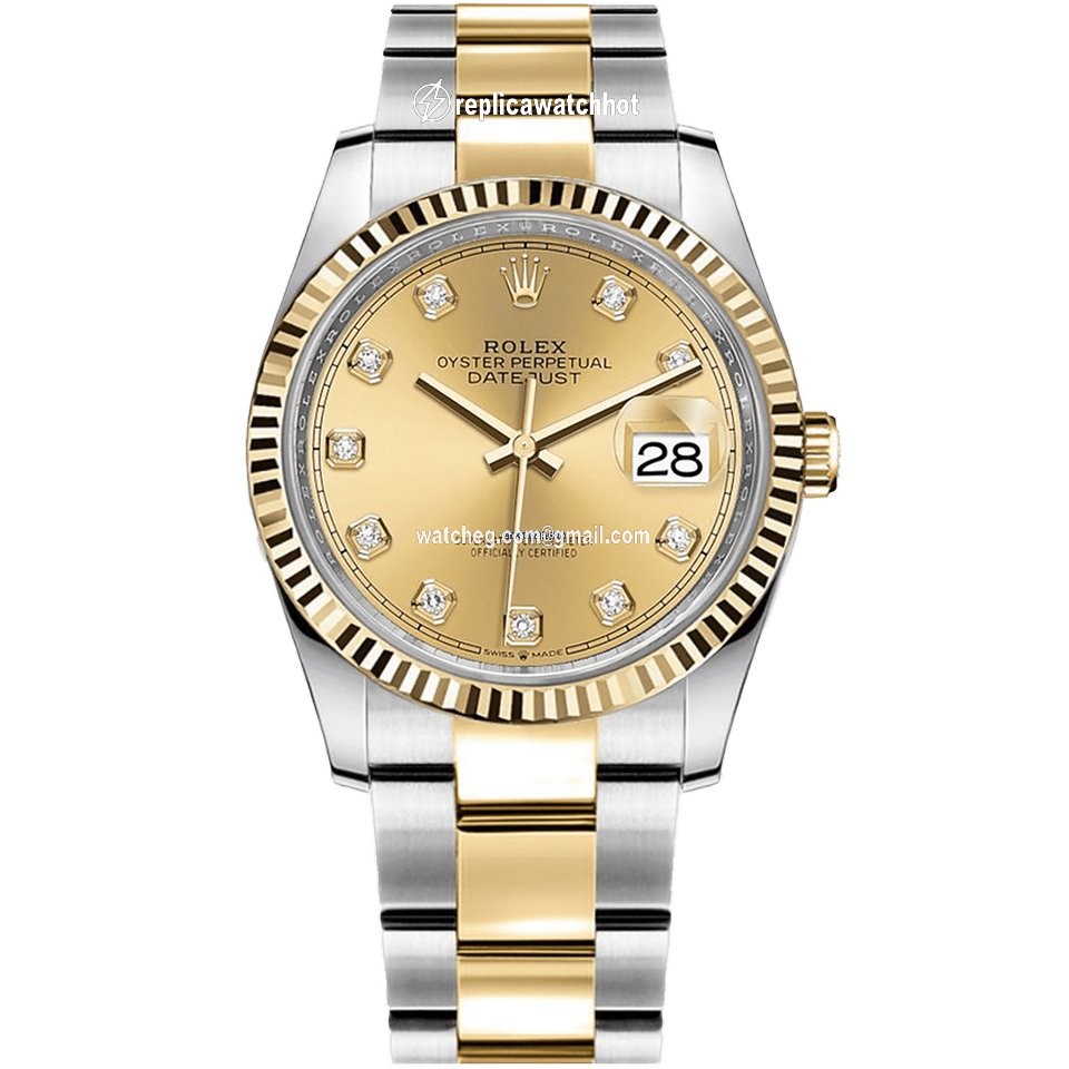 Rolex Datejust 36 Womens watch Gold Steel Automatic 126233-0018