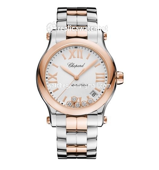 Chopard Happy Sport Womens watch Quartz Gold Steel 278582-6002