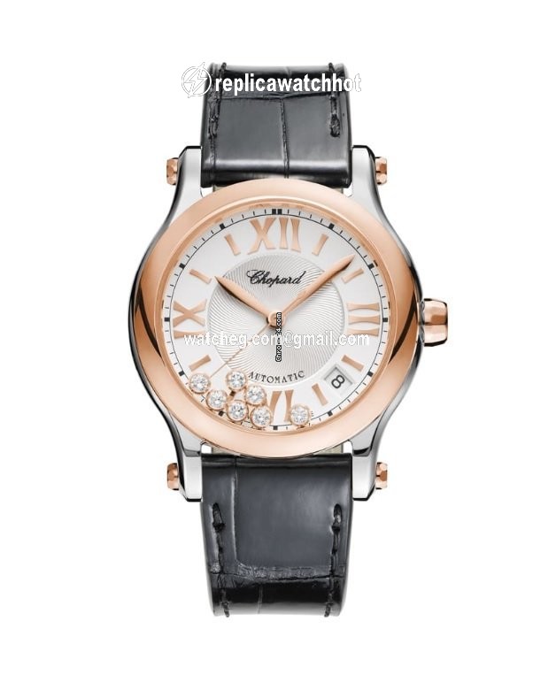 Chopard Happy Sport Womens watch Automatic Gold Steel 278559-6001