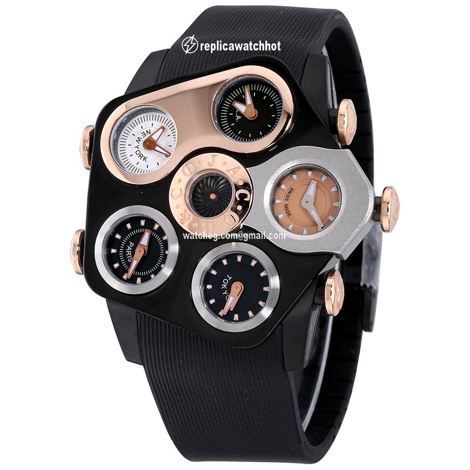 Jacob & Co. Five Time Zone Mens watch Unisex Quartz Rose gold GR1-24