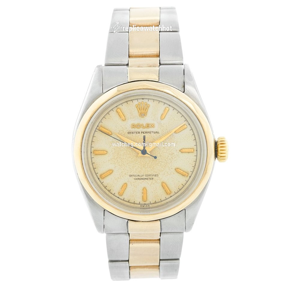 Rolex Oyster Perpetual 34 Mens watch Unisex Gold Steel Automatic 6286