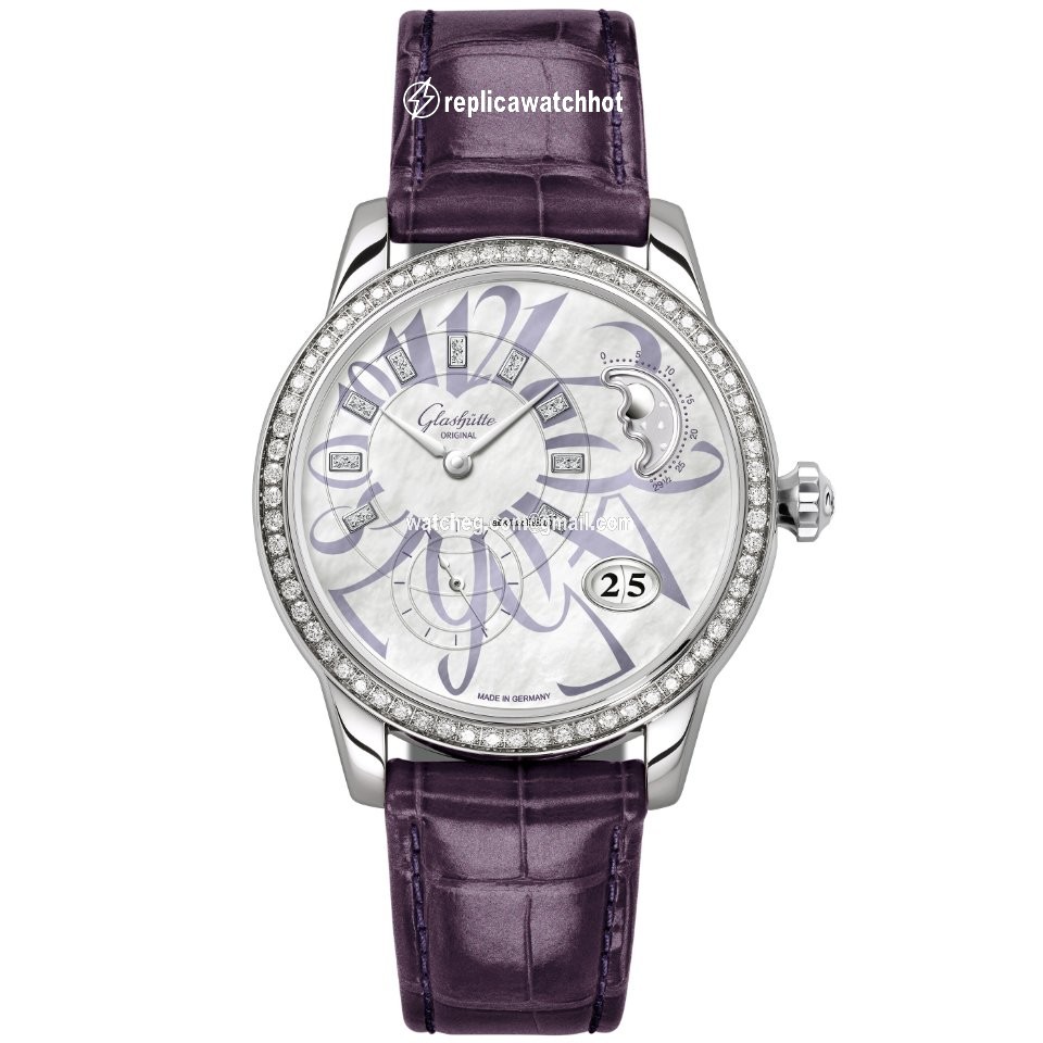 Glashtte Original PanoMatic Luna Mens watch Unisex Automatic Steel 1-90-12-06-12-01