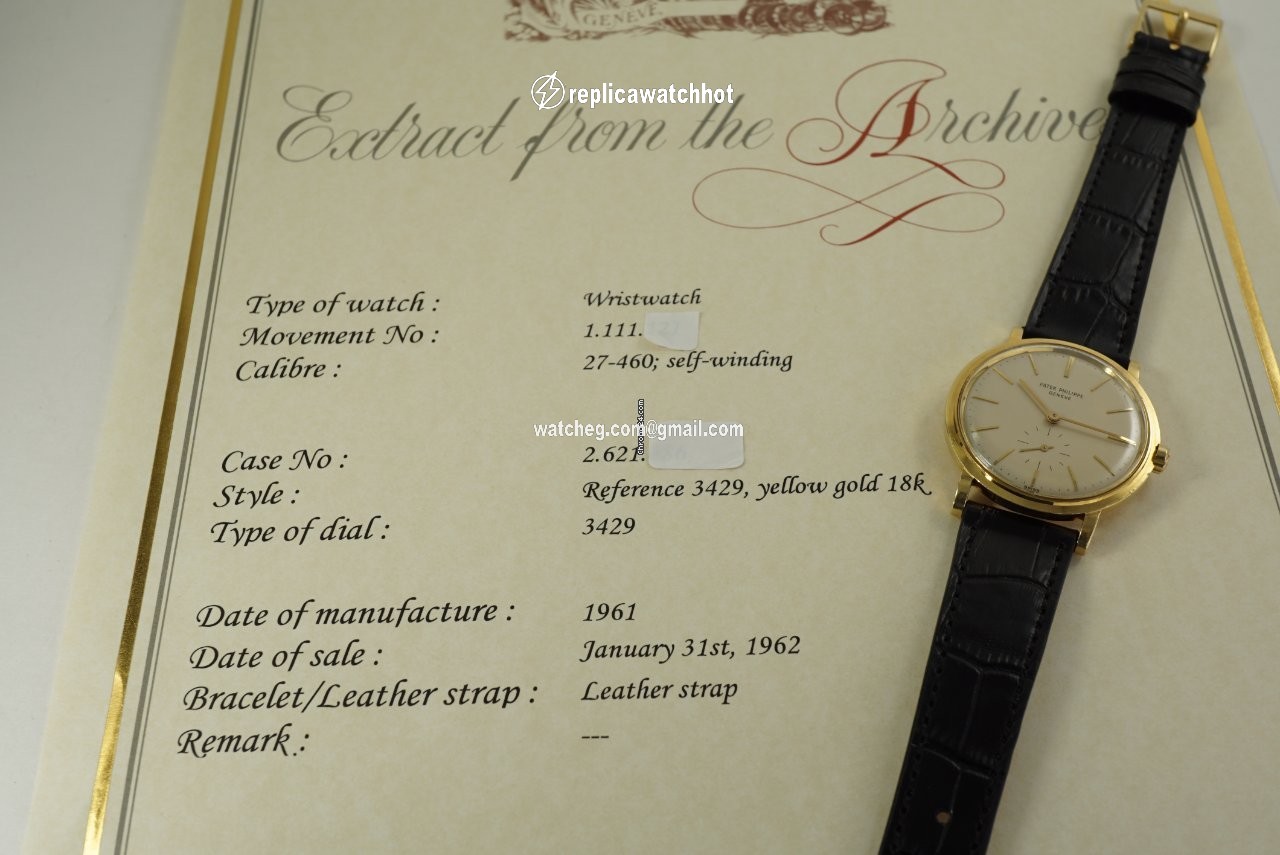 Patek Philippe Calatrava Mens watch Unisex Automatic Yellow gold 3429