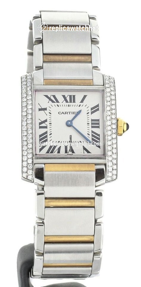Cartier Tank Francaise Womens watch Quartz Gold Steel W2TA0003 2301