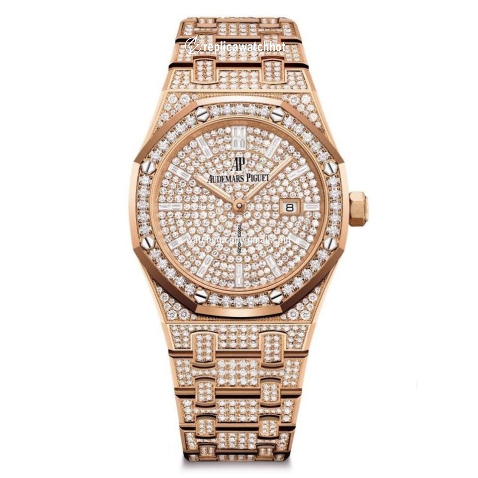 Audemars Piguet Royal Oak Lady Mens watch Unisex Quartz Rose gold 67652OR.ZZ.1265OR.01