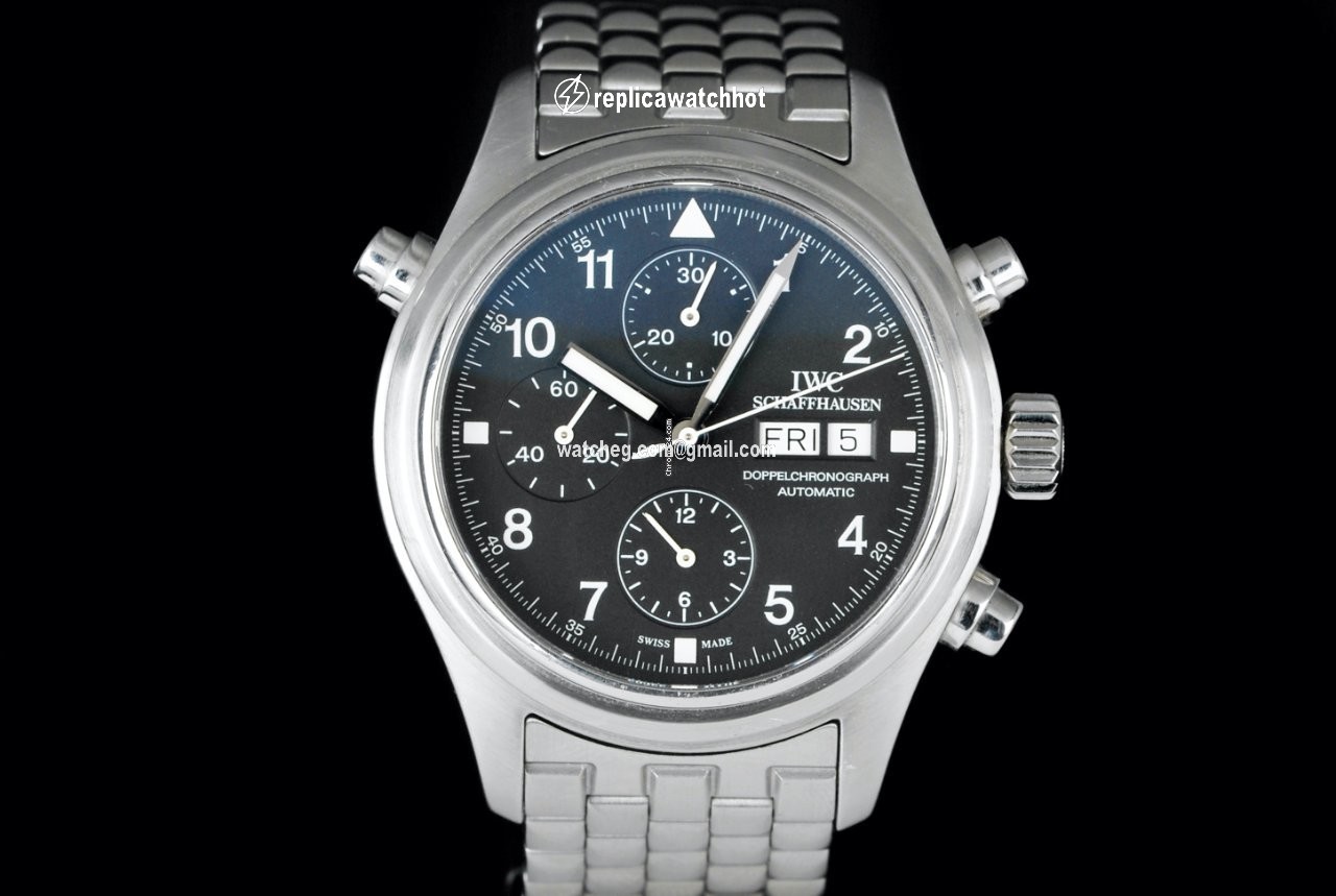 IWC Pilot Double Chronograph Mens watch Unisex Automatic Steel IW371319