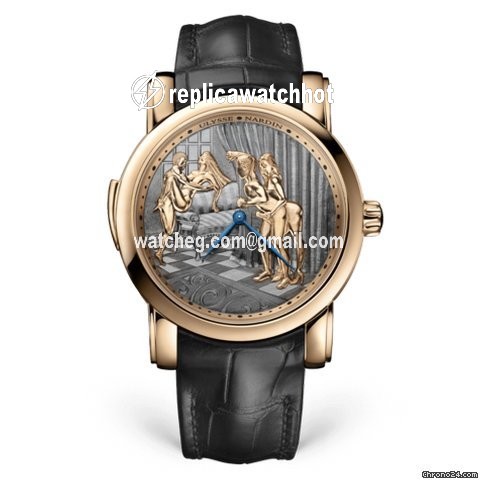 Ulysse Nardin Mens watch Unisex Manual winding Rose gold 736-61 VOYEUR