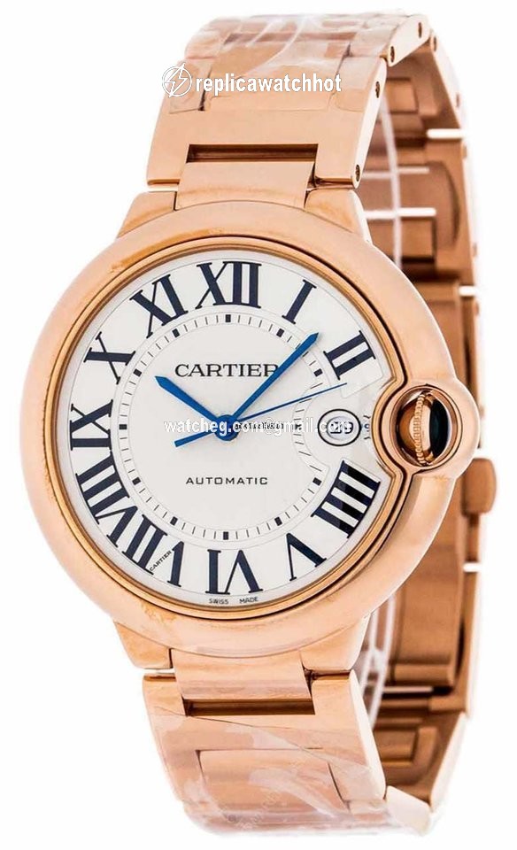 Cartier Ballon Bleu 42mm Mens watch Unisex Automatic Rose gold W69006Z2