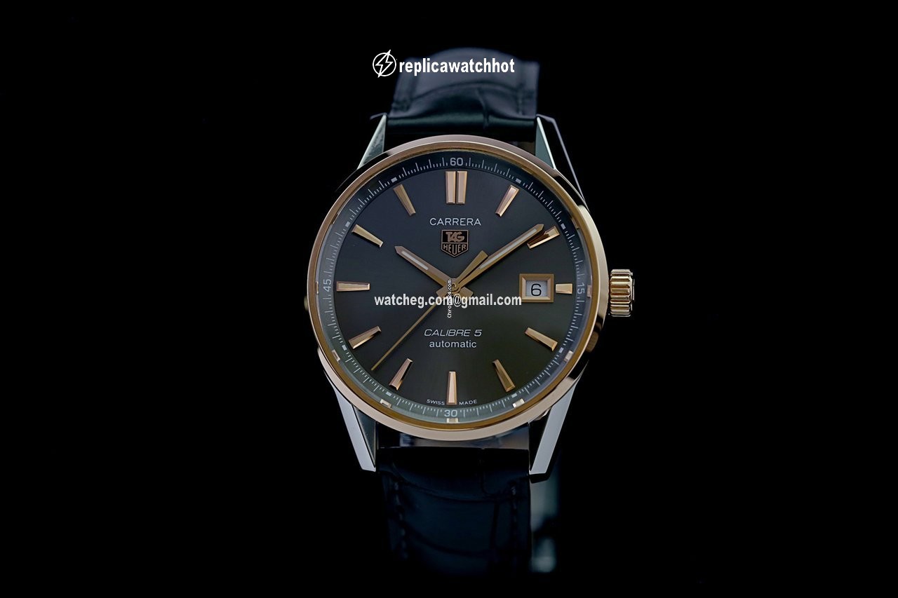 TAG Heuer Carrera Calibre 5 Mens watch Unisex Automatic Gold Steel WAR215E.FC6336