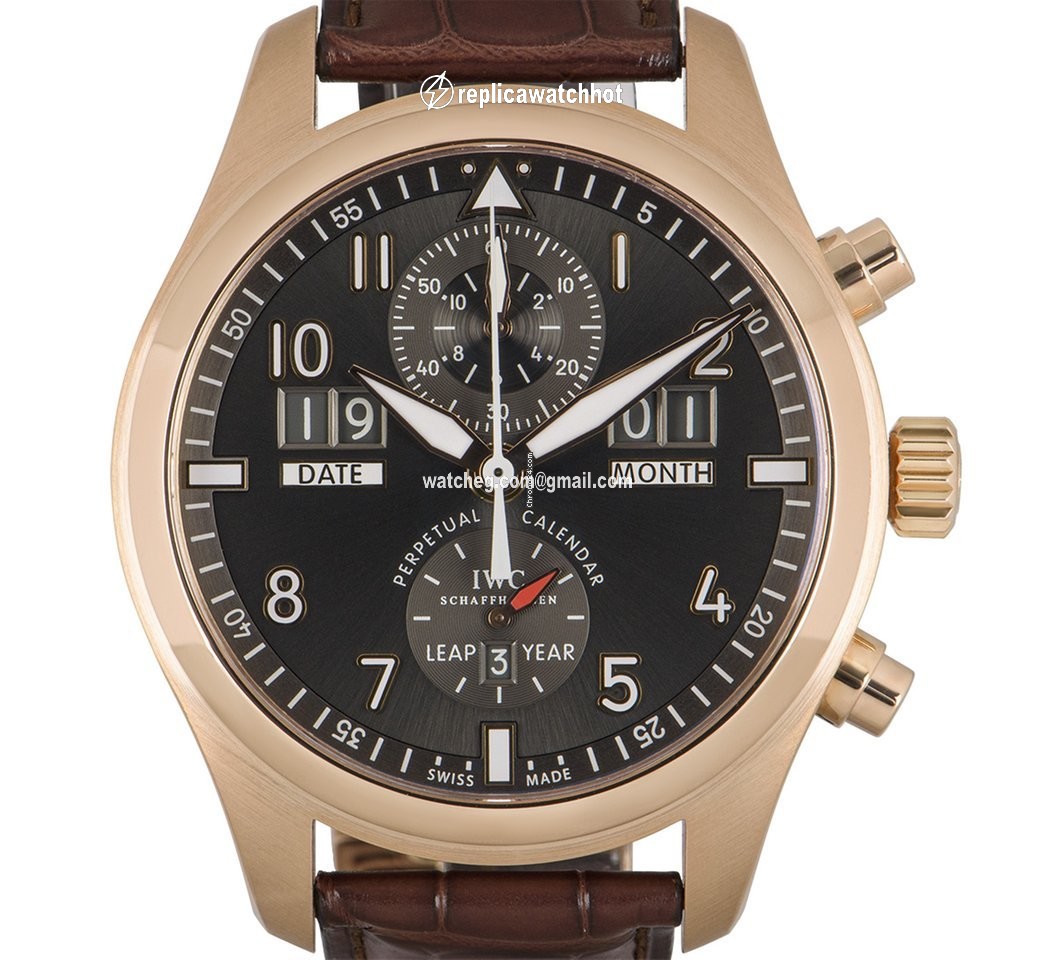 IWC Pilot Spitfire Perpetual Calendar Digital Date-Month Mens watch Unisex Automatic Rose gold IW379105