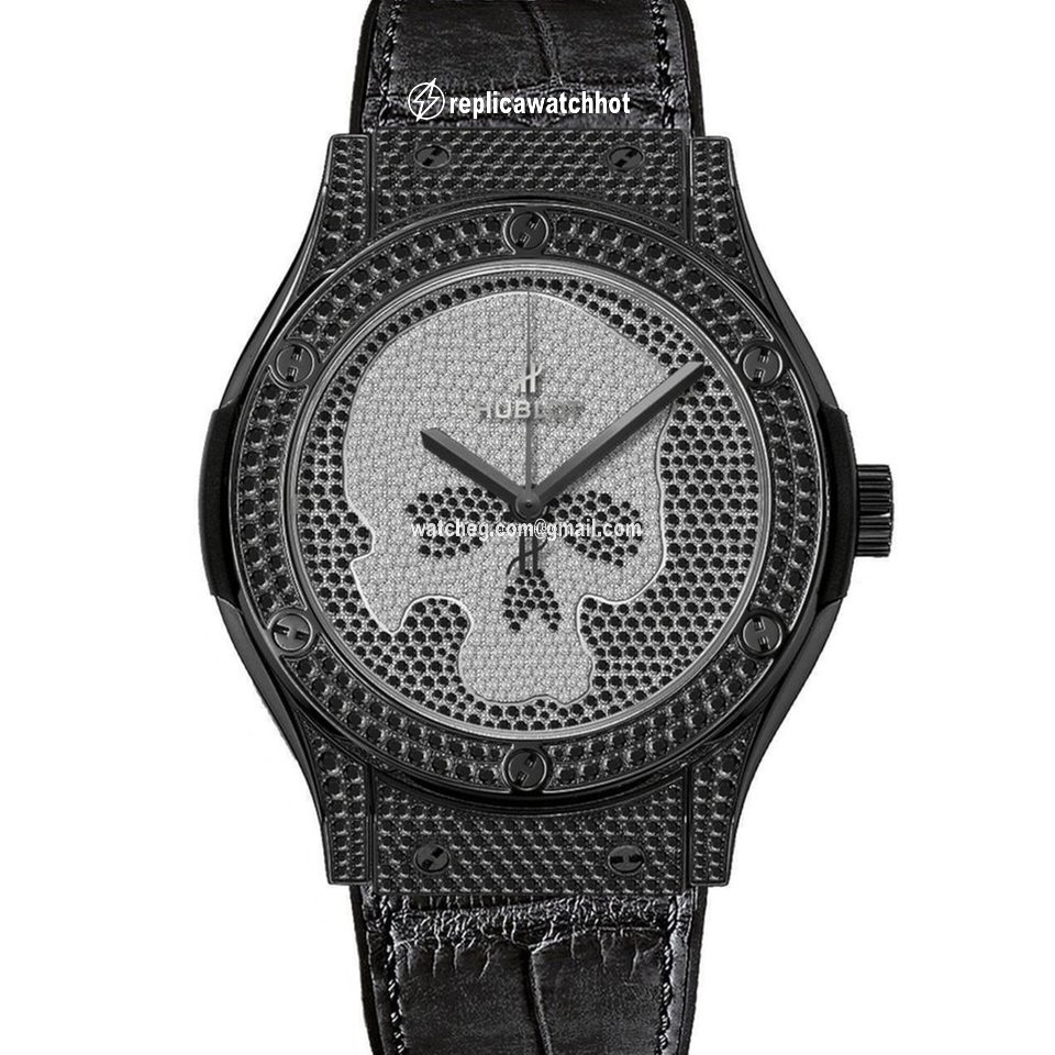Hublot Classic Fusion 45, 42, 38, 33 mm Mens watch Unisex Automatic Ceramic 542.ND.9100.LR.1700.SKULL