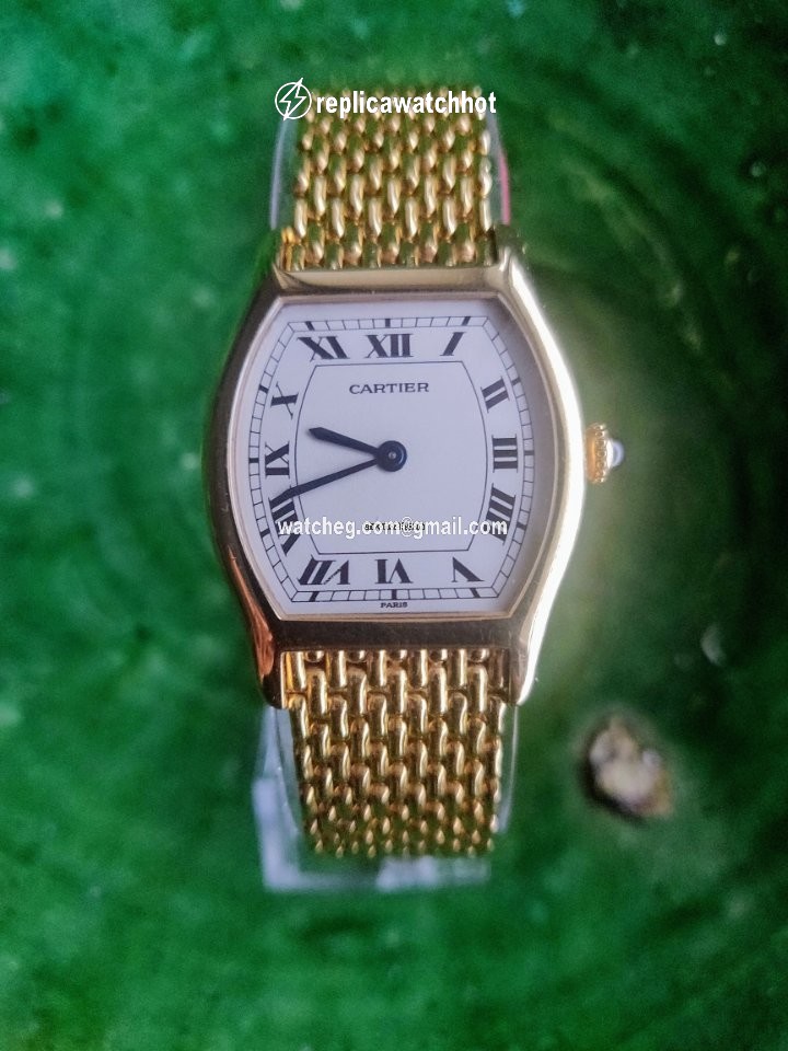Cartier Tortue Mens watch Unisex Manual winding Yellow gold 96069
