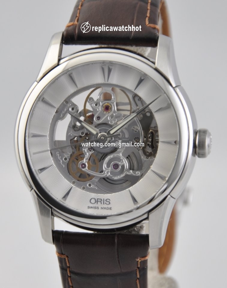 Oris Artelier Skeleton Mens watch Unisex Automatic Steel 01 734 7670 4051-07 5 21 70FC