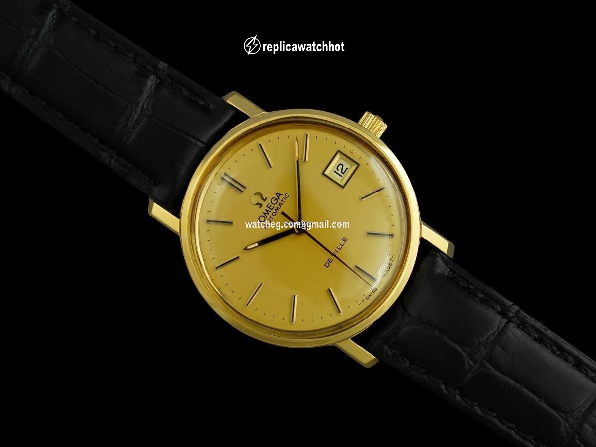 Omega De Ville Mens watch Unisex Automatic Gold Steel 7692