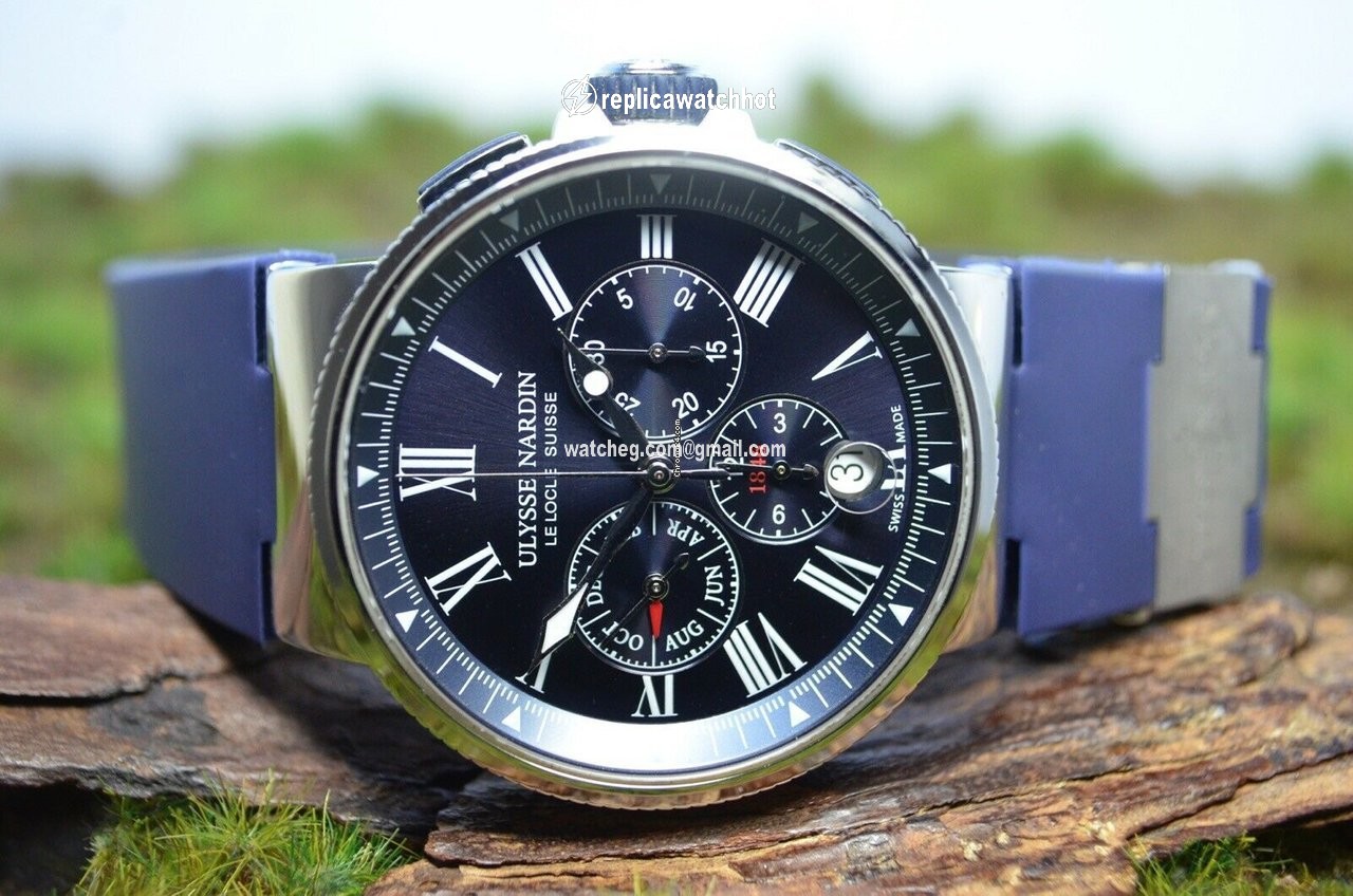 Ulysse Nardin Marine Chronograph Mens watch Unisex Automatic Steel 1533-150  Code: 6488