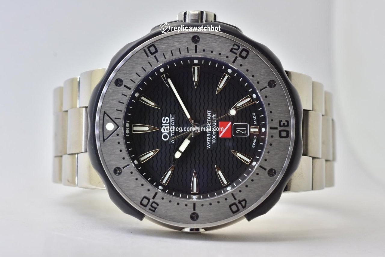 Oris ProDiver Date Mens watch Unisex Automatic Titanium 01 733 7646 7184-Set