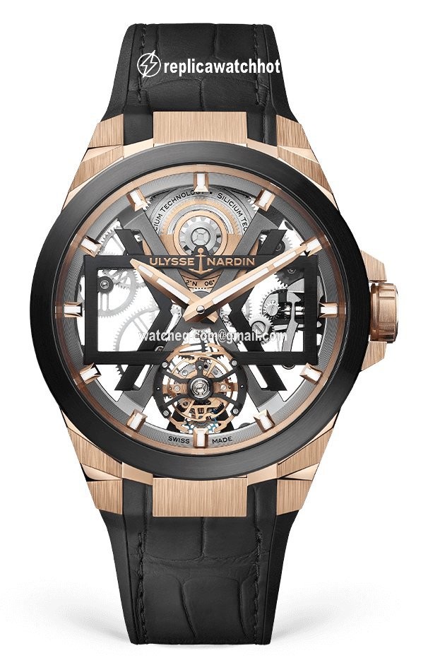 Ulysse Nardin Mens watch Unisex Automatic Rose gold 1725-400 02