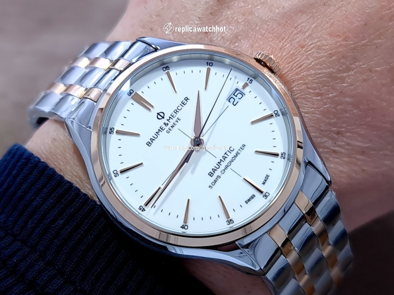 Baume & Mercier Clifton Mens watch Unisex Automatic Gold Steel M0A10458