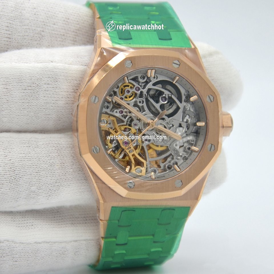 Audemars Piguet Royal Oak Double Balance Wheel Openworked Mens watch Unisex Automatic Rose gold 15467OR.OO.1256OR.01