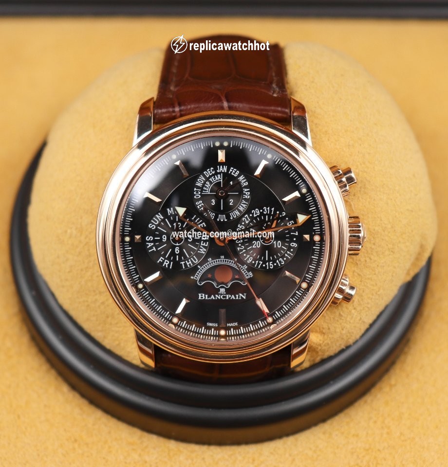Blancpain Leman Fly-Back Mens watch Unisex Automatic Rose gold 2685F-3630-53B