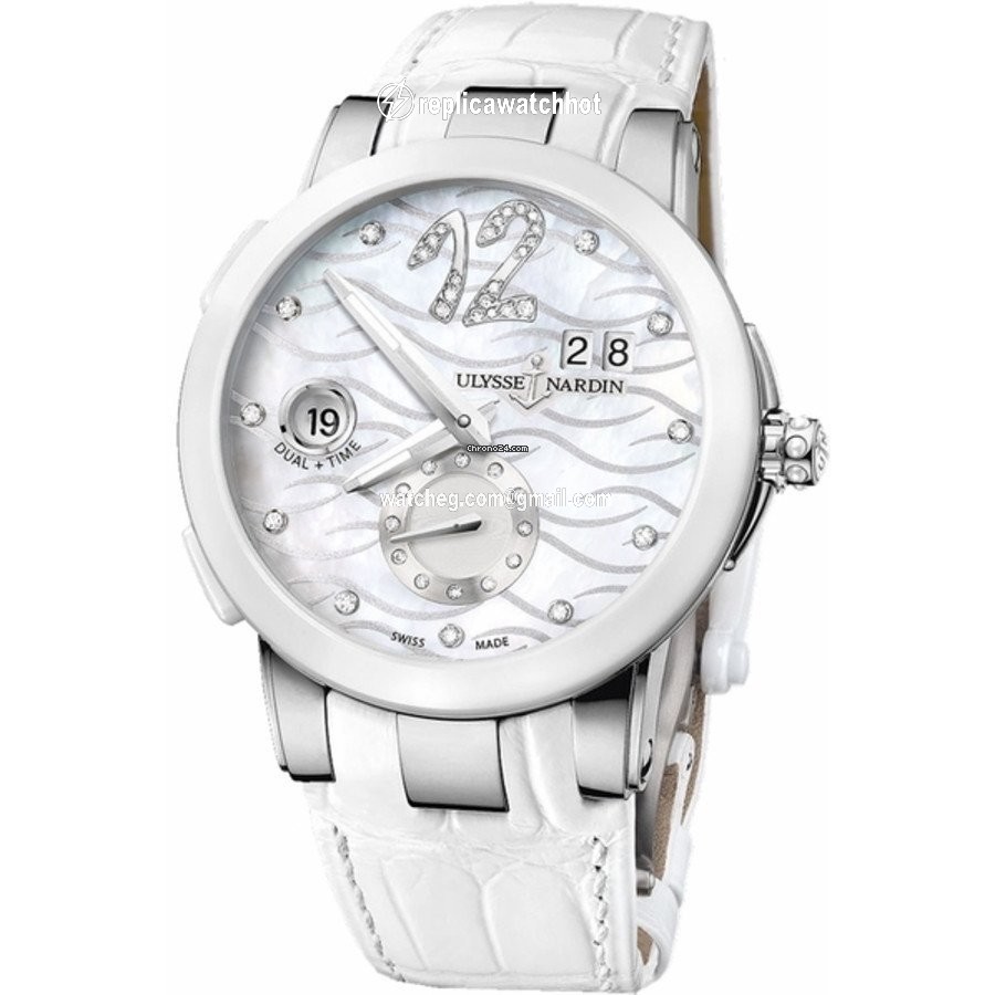 Ulysse Nardin Executive Dual Time Lady Womens watch Automatic Steel 243-10-691