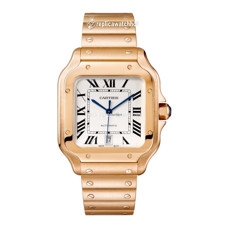 Cartier Santos Mens watch Unisex Automatic Rose gold WGSA0018