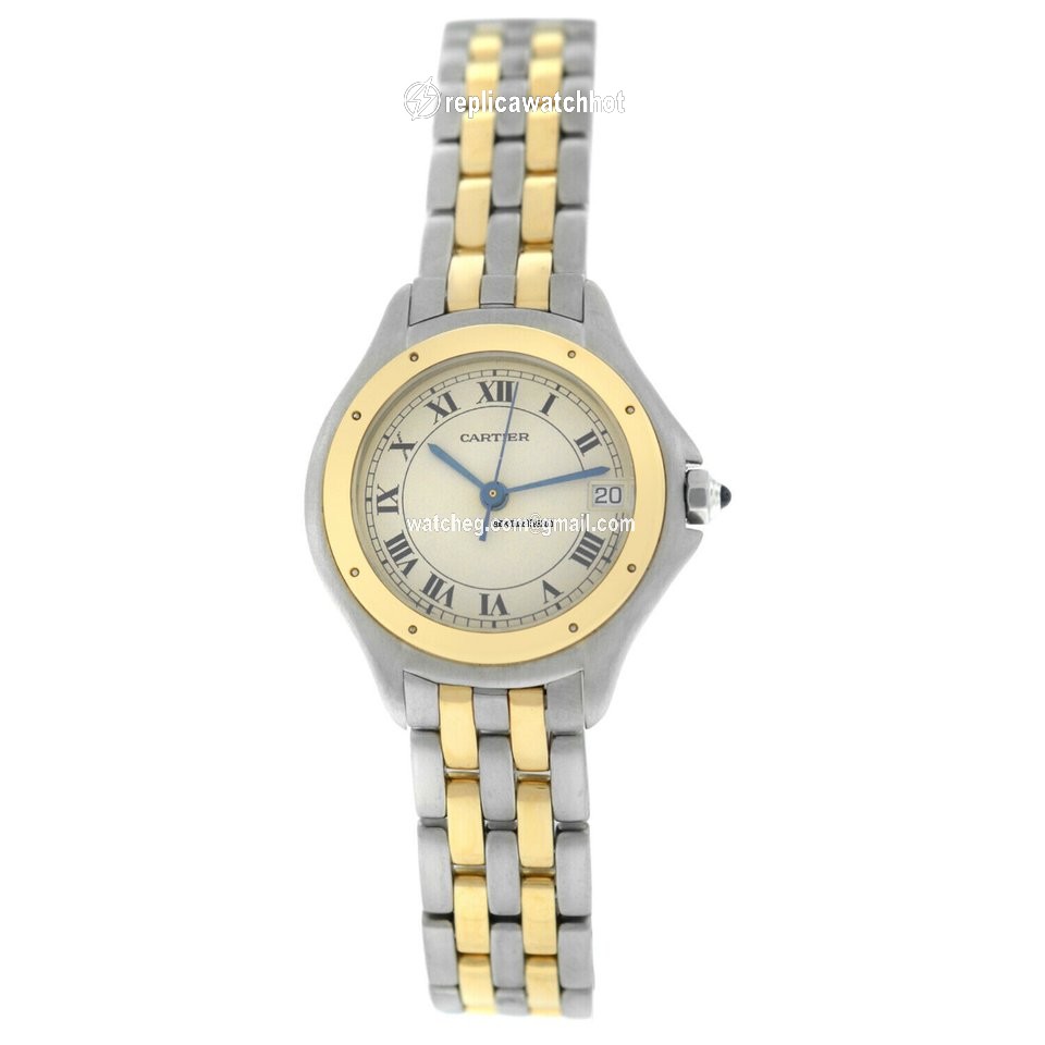 Cartier Cougar Womens watch Quartz Gold Steel 119000R